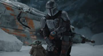 Cena de Mando e Baby Yoda na série The Mandalorian - Divulgação/Disney+