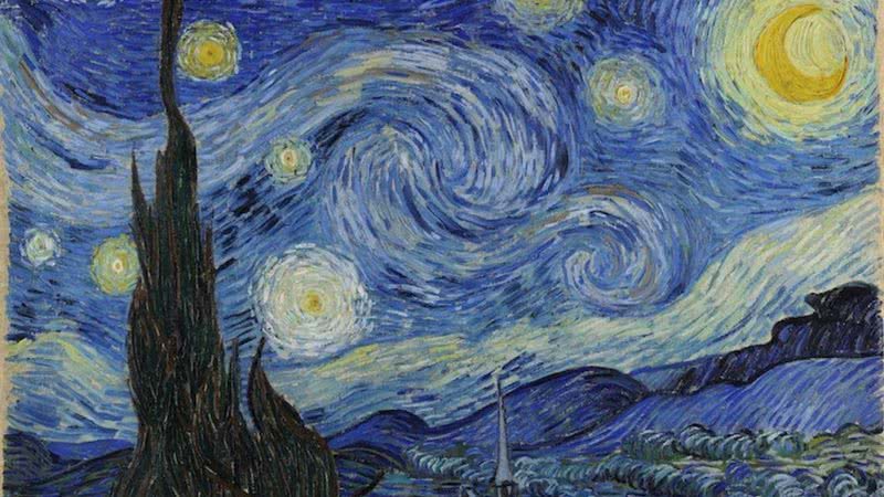 Tela "A noite estrelada", de Van Gogh - Divulgação