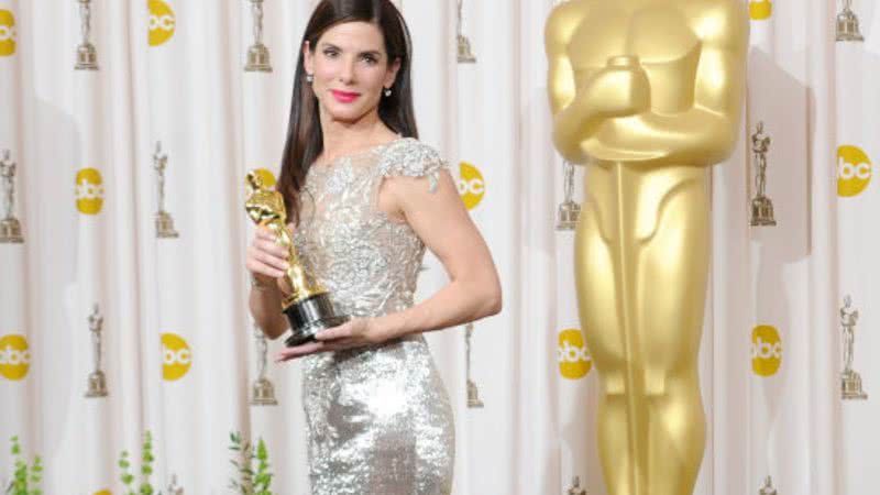 Fotografia de Bullock no Oscar 2010 - Getty Images