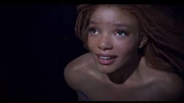 Imagem de atriz Halle Bailey em produção 'A pequena sereia' - Reprodução / Vídeo