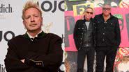 Johnny Rotten, ex-vocalista dos Sex Pistols, e Steve Jones e Paul Cook, outros membros fundadores da banda punk - Getty Images