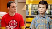 O personagem Sheldon Cooper adulto (esq.) e na infância (dir.) - Divulgação / CBS