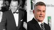 Frank Sinatra, em evento em 1956, em Las Vegas e Ray Liotta em evento em 2012, na Califórina - Getty Images