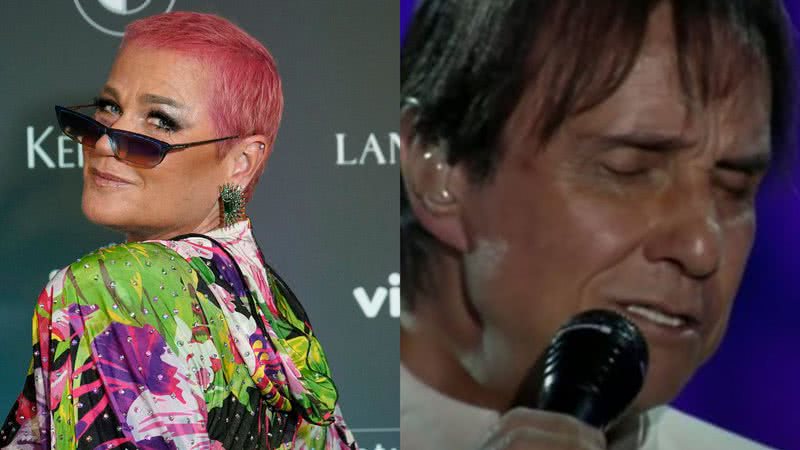 Á esquerda Xuxa Meneghel e à direita Roberto Carlos - Getty Images e Reprodução / Vídeo