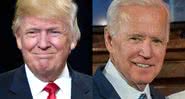 Trump (à esqu.) e Biden (à dir.) - Wikimedia Commons