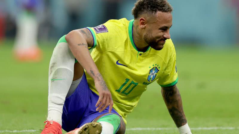 Neymar no jogo contra a Sérvia - Getty Images