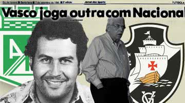 Eurico Miranda ex-presidente do Vasco da Gama e Pablo Escobar - Getty Images, Wikimedia Commons e reprodução