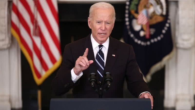 Biden em discurso na Casa Branca - Getty Images