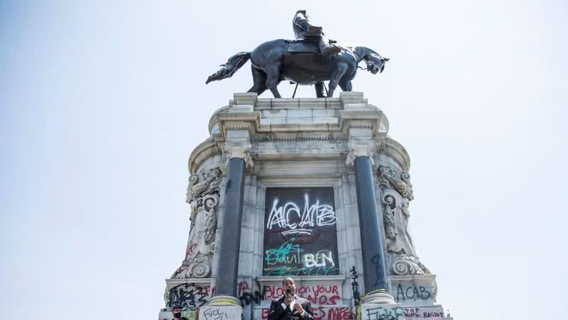 Estátua de Robert E. Lee, em Richmond, capital da Virgínia - Getty Images