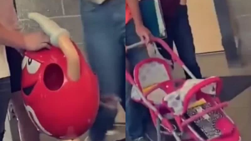 Alunos nos EUA encontram alternativas para carregarem material escolar - Divulgação/TikTok