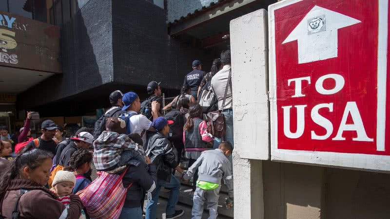 Imagem de imigrantes em 2018 - Getty Images