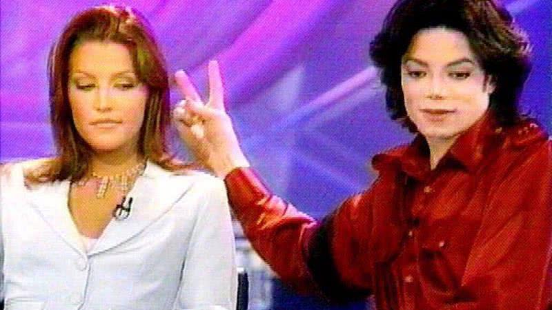 MIchael Jackson e sua então esposa, Lisa Marie Presley - Reprodução/Vídeo