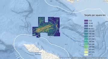 Mapa mostra região de concentração tóxica na costa da Califórnia - Divulgação/Scripps Institution of Oceanography at UC San Diego