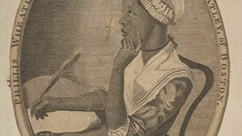 Imagem da poeta afro-americana Phillis Wheatley - Wikimedia commons