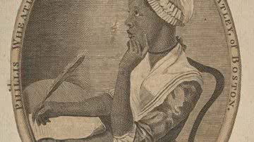 Imagem da poeta afro-americana Phillis Wheatley - Wikimedia commons