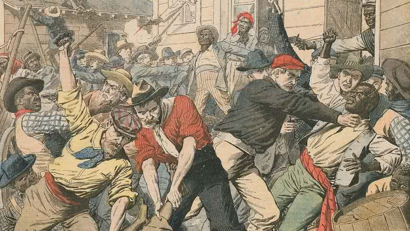 Afro-americanos sendo massacrados pelos brancos - Wikimedia Commons