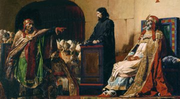 O episódio retratado em obra de Jean-Paul Laurens (1870) - Wikimedia Commons