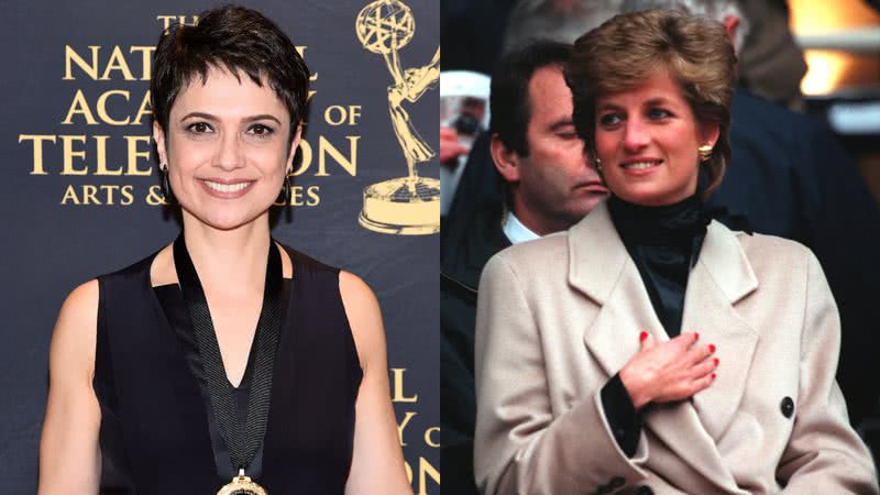 Montagem da jornalista Sandra Annenberg ao lado da princesa Diana - Creative Commons/Getty Images