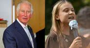 Montagem com fotografia do Príncipe Charles e Greta Thunberg - Getty Images