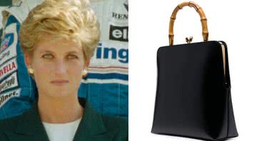 Lady Di em 1994 e a icônica bolsa Gucci - Getty Images / Divulgação/Gucci