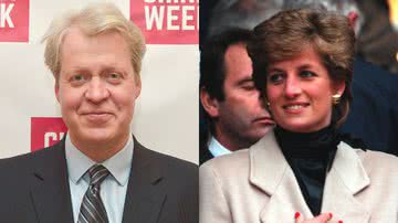 Montagem mostra Charles Spencer e a irmã, Diana - Getty Images