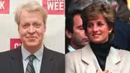 Montagem mostra Charles Spencer e a irmã, Diana - Getty Images