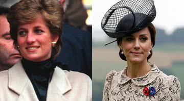 Montagem com fotografias de Diana e Kate - Getty Images