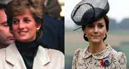 Montagem com fotografias de Diana e Kate - Getty Images