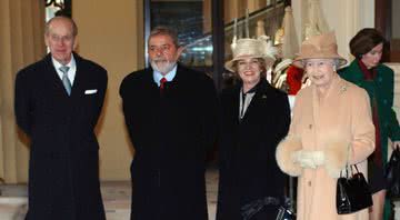 Príncipe Philip, ex-presidente Lula, ex-primeira-dama Maria Letícia e rainha Elizabeth II - Getty Images