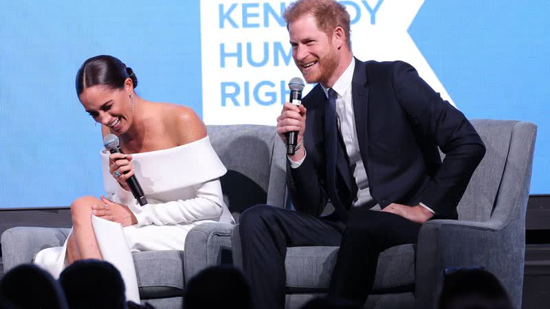 Imagem de Meghan Markle ao lado de príncipe Harry - Getty Images