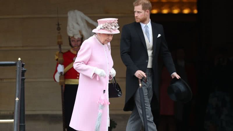 Harry e Elizabeth II, em 2019 - Getty Images