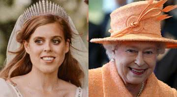 Montagem com fotografia da princesa Beatrice e Elizabeth II - Divulgação/Instagram/@theroyalfamily/Benjamin Wheeler / Getty Images