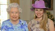 Imagem da atriz Juliana Baroni ao lado da rainha Elizabeth II - Reprodução/Instagram