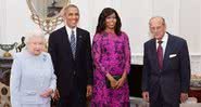 Respectivamente: Rainha Elizabeth II, Barack Obama, Michelle Obama e Príncipe Philip, em 2016 - Getty Images