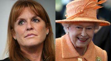 Montagem de fotografia de Sarah Ferguson e Elizabeth II - Getty Images