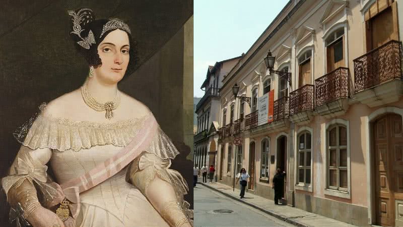 Pinturas mostram a Marquesa de Santos ao lado do Solar - Domínio Público / Wikimedia Commons / Dornicke