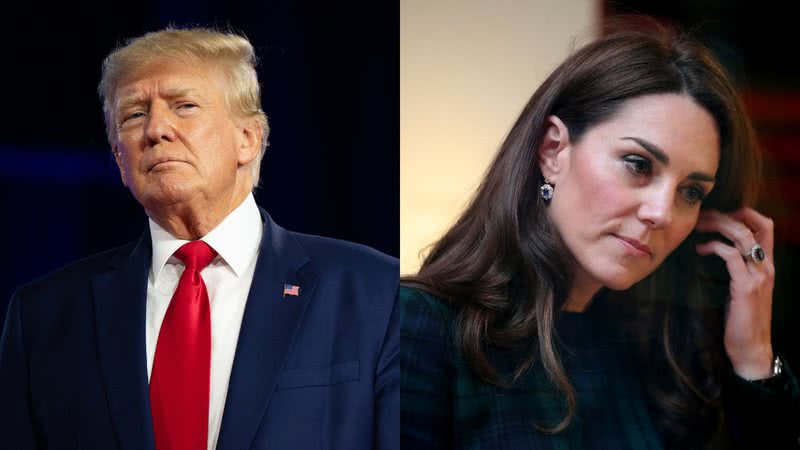 Donald Trump, ex-presidente dos Estados Unidos, e Kate Middleton, princesa de Gales - Getty Images