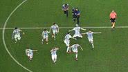 Argentina durante a disputa com a França, neste domingo, 18 - Getty Images