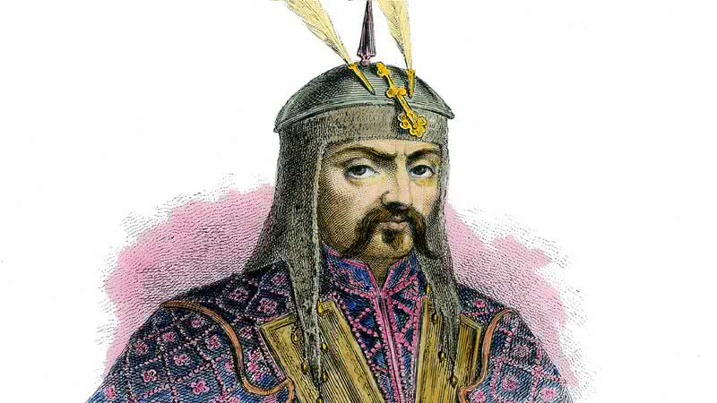 Gengis Khan foi imperador dos mongóis e foi retratado de formas diversas, como nesta gravura - Getty Images