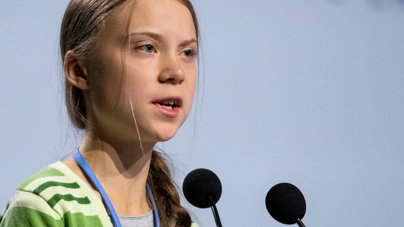 Greta Thunberg durante conferência da COP25 em Madri - Getty Images