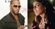 Montagem mostrando R.Kelly (à esquerda) e Aaliyah (à direita) - Wikimedia Commons