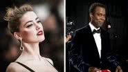 A atriz Amber Heard e o comediante Chris Rock - Getty Images