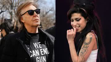 Paul McCartney em montagem com Amy Winehouse - Getty Images