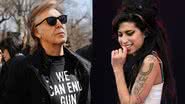 Paul McCartney em montagem com Amy Winehouse - Getty Images