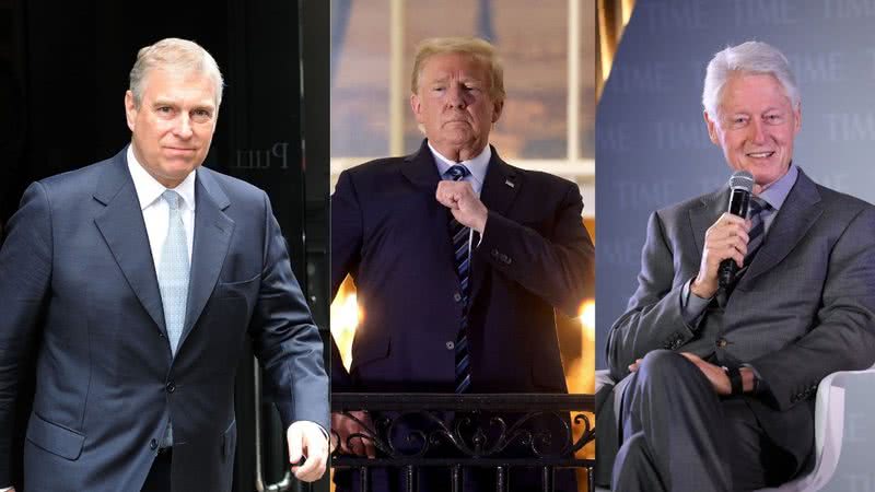 Príncipe Andrew, Donald Trump e Bill Clinton - Getty Images