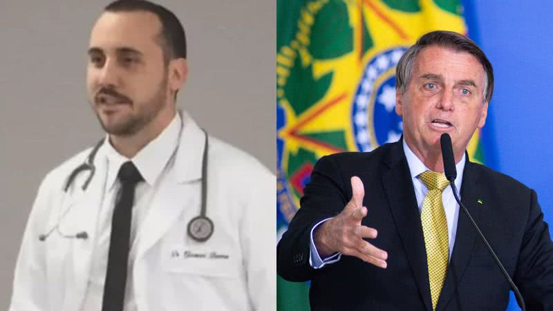 O anestesista Giovanni Quintella Bezerra e o presidente Jair Bolsonaro - Divulgação/ Arquivo Pessoal e Getty Images