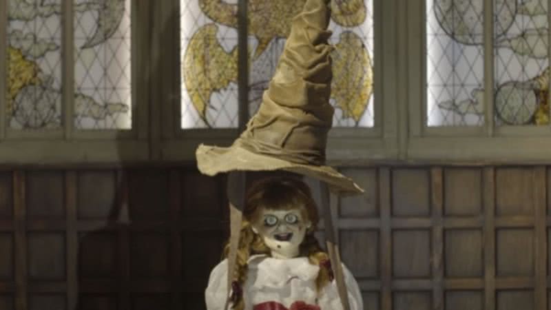 Boneca Annabelle no vídeo ‘Annabelle in Quarantine Part 2’ - Divulgação/Youtube/Warner Bros. Pictures