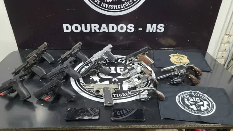 Armas apreendidas em casa de idosa no Mato Grosso do Sul - Divulgação/Polícia Civil