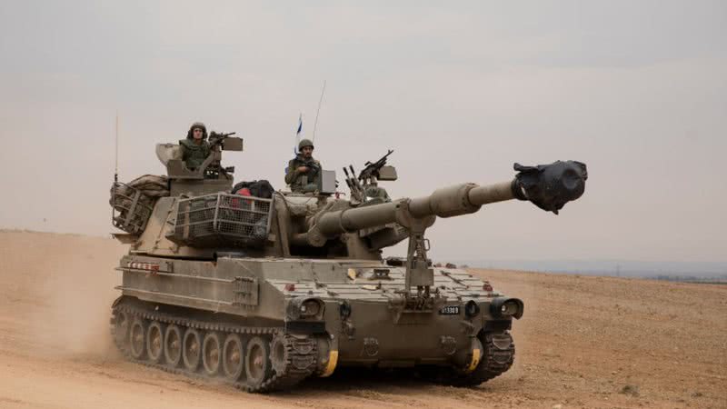 Tanque de guerra utilizado no conflito entre Palestina e Israel - Getty Images