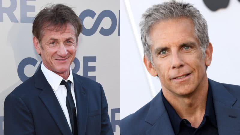 À esquerda, o ator Sean Penn, e à direita, o ator Ben Stiller - Getty Images